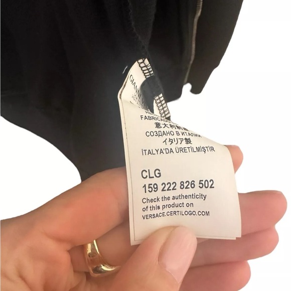 Versace Velour Track Sweater Jacket Size Small - Picture 9 of 10